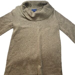 Karen Scott | Oversized Cowl Neck Sweater Tan Medium Oversized